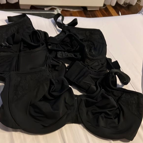 OLGA BRA CLOUD 9 MINIMIZER BLACK G18961A COLOUR SZ 40 D - Picture 3 of 3